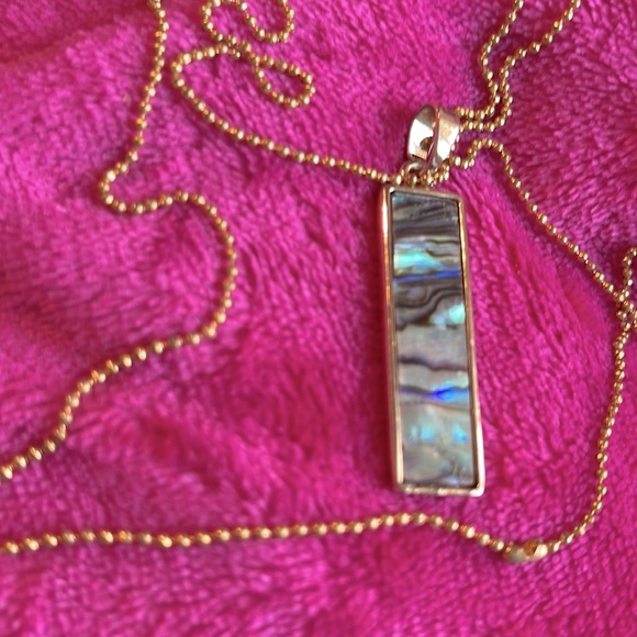 Abalone Necklace rectangle vintage no flaws - Picture 7 of 8